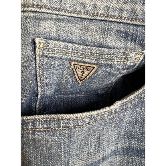 Guess Distressed Denim Jeans *Popped Stitches on Back Pocket* - Picture 2 of 13